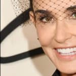 Demi Moore smiles close up