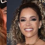 A collage of Jennifer Lopez and Sunny Hostin at separate events
