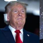 Donald Trump (left) Seth Myers (right)