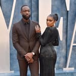 Dwayne Wade and Gabrielle Union arriving at the Vanity Fair Oscar Party held at the Wallis Annenberg Center for the Performing Arts on March 12, 2023 in Beverly Hills, CA. © OConnor-Arroyo / AFF-USA.com. 12 Mar 2023 Pictured: Dwayne Wade and Gabrielle Union. Photo credit: OConnor-Arroyo / AFF-USA.com / MEGA TheMegaAgency.com +1 888 505 6342 (Mega Agency TagID: MEGA955211_017.jpg) [Photo via Mega Agency]