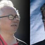 A photo collage of Matthew Perry and his longtime assistant