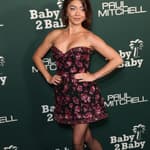 Sarah Hyland poses at the 2023 Baby2Baby Gala