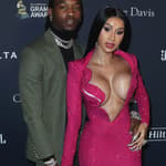 Offset and Cardii B at Recording Academy and Clive Davis 2020 Pre-GRAMMY Gala