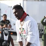 Antonio Brown films a rap video