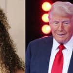 A photo collage of Sunny Hostin and Donald Trump