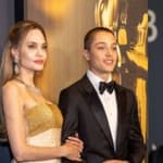Angelina Jolie and Son Knox, Brad Pitt, photo collage
