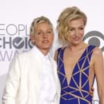 Ellen DeGeneres and Portia de Rossi, Donald Trump photo collage