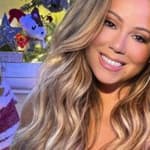 Mariah Carey poses for Christmas.