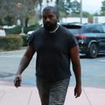Kanye West arriving at his kids Basketball practice in Los Angeles