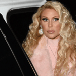 Gretchen Rossi stepping out of a car.