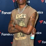 Travis Scott at Michael Rubin's Fanatics Super Bowl Party