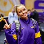 January 17, 2025: LSU Tigers Olivia Dunne after the NCAA gymnastics dual meet between the Florida Gators and the LSU Tigers at the Maravich Center in Baton Rouge, LA. Darren Lee/CSM (Credit Image: © Darren Lee/Cal Sport Media) Newscom/(Mega Agency TagID: csmphotothree345814.jpg) [Photo via Mega Agency]