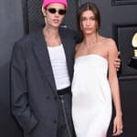 Justin Bieber and Hailey Bieber at The 64th Annual GRAMMY Awards