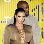 Kim Kardashian and Kanye West at the 2015 MTV Video Music Awards