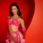 Bella Hadid is pretty in pink as she stars in the Victoria's Secret Valentine's Day 2023 campaign. The 26-year-old model showcases her curves in pink underwear for the lingerie brand, and appears alongside Imaan Hammer, Adut Akech, Paloma Elsesser and others in new images. In one photo Bella channels Marilyn Monroe iconic Diamonds Are a Girl’s Best Friend look, complete with pink gloves. Camille Summers-Valli shot the campaign for the brand. Editorial usage. Credit Courtesy of Victoria's Secret / MEGA. 16 Jan 2023 Pictured: Bella Hadid for Victoria's Secret. Photo credit: Courtesy Victoria's Secret/MEGA TheMegaAgency.com +1 888 505 6342 (Mega Agency TagID: MEGA933235_002.jpg) [Photo via Mega Agency]