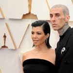 94th Annual Academy Awards held at the Dolby Theatre in Los Angeles. 27 Mar 2022 Pictured: Kourtney Kardashian, Travis Barker. Photo credit: Lumeimages / MEGA TheMegaAgency.com sales@mega.global (Mega Agency TagID: MEGA1261646_041.jpg) [Photo via Mega Agency]