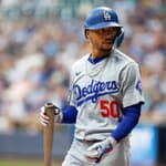 Mookie Betts on the MLB field