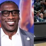 Photo collage of Shannon Sharpe and Kim Mulkey.