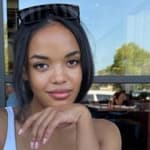 Shante Glover with sunglasses on her head