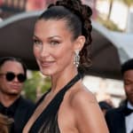 Bella Hadid at L'Amour Ouf" (Beating Hearts) Red Carpet at the 77th annual Cannes Film Festival