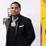 Photo collage of LeBron James and Kevin Gates.