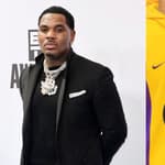 Photo collage of LeBron James and Kevin Gates.