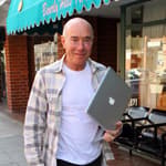 DAVID GEFFEN WITH LAPTOP OUT IN BEVERLY HILLS