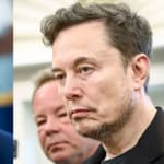 A photo collage of Donald Trump and Elon Musk