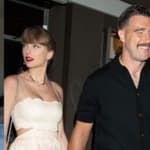 Kristina Zias (left) Taylor Swift and Travis Kelce (right)