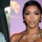 A photo collage of Simon Guobadia and Porsha Williams