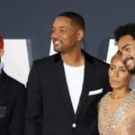 Jaden Smith, Will Smith, Jada Pinkett Smith, and Trey Smith on the red carpet