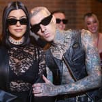 Kourtney Kardashian and Travis Barker at fashion show