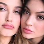Hailey Bieber and Kylie Jenner selfie
