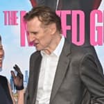 Liam Neeson and Pamela Anderson at the premiere of “The Naked Gun” on July 28, 2025 in New York City.