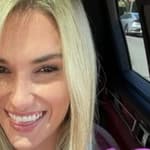 Kayla Simmons snaps a selfie inside the car.