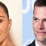 Photo collage of Tom Brady and Kim Kardashian.