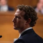 CEO of Facebook Mark Zuckerberg at a Senate Judiciary Hearing.