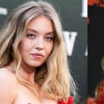 A photo collage of Sydney Sweeney and Sabrina Carpenter