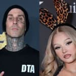 A photo collage of Travis Barker, Alabama Barker, and Shanna Moakler.