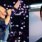 Coldplay (left) Charlie Kirk (right)