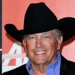 A photo collage of Bad Bunny and George Strait