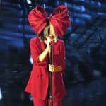 Sia looks like a christmas present as she performs at 'Shining a Light' concert in LA!