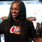 Jackie Young greets fans at Raising Cane's