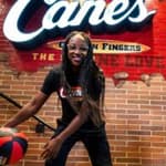 Jackie Young at Raising Cane's in Vegas