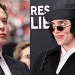 A photo collage of Elon Musk and Billie Eilish
