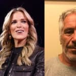 A photo collage of Megyn Kelly, Jeffrey Epstein, and Donald Trump.