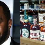 Photo collage of Diddy and alcohol.