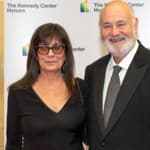 A photo collage of Jane Fonda and Rob Reiner with Michelle Reiner