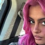 Bebe Rexha takes selfie with pink hair