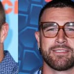 Photo collage of Travis Kelce and Rob Gronkowski.